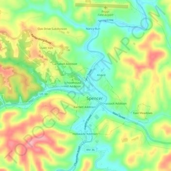 Schilling Addition topographic map, elevation, terrain