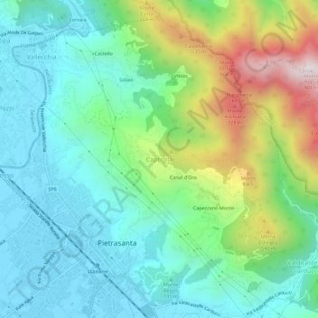 Capriglia topographic map, elevation, terrain