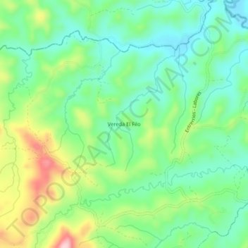 Vereda El Filo topographic map, elevation, terrain