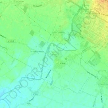 Costano topographic map, elevation, terrain