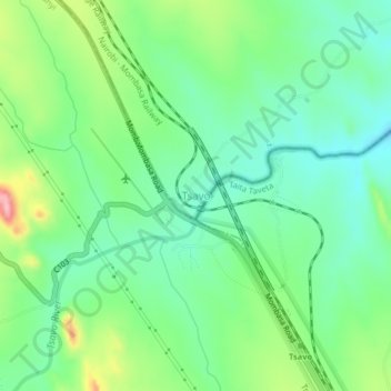 Tsavo topographic map, elevation, terrain