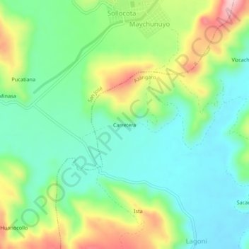 Carretera topographic map, elevation, terrain