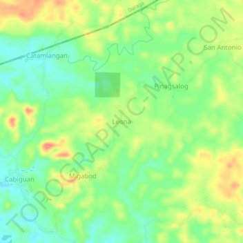 Leona topographic map, elevation, terrain