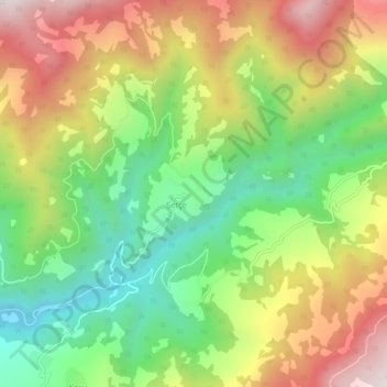 Setçe topographic map, elevation, terrain