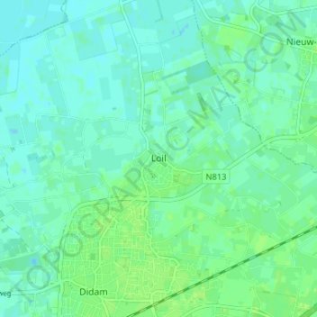 Loil topographic map, elevation, terrain