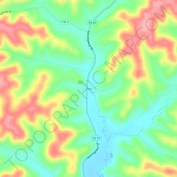 Loyd topographic map, elevation, terrain