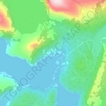 Sagfjorden topographic map, elevation, terrain