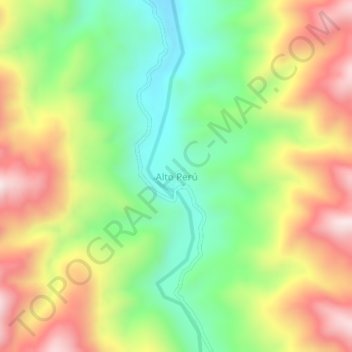 Alto Perú topographic map, elevation, terrain