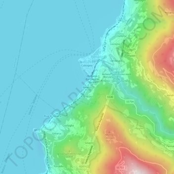 Rivalba topographic map, elevation, terrain