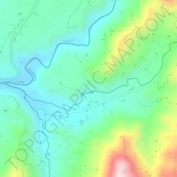 Corozal topographic map, elevation, terrain