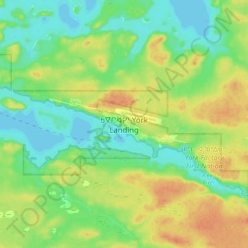 York Landing topographic map, elevation, terrain