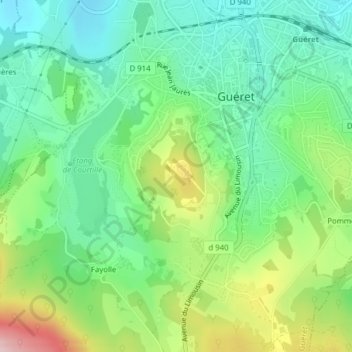 Grancher topographic map, elevation, terrain