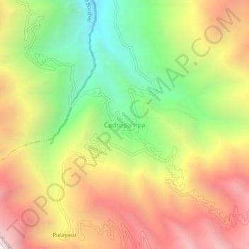 Cedropampa topographic map, elevation, terrain