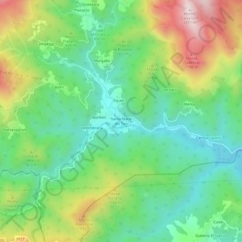 Santa Maria del Taro topographic map, elevation, terrain