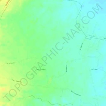 La Estrella topographic map, elevation, terrain