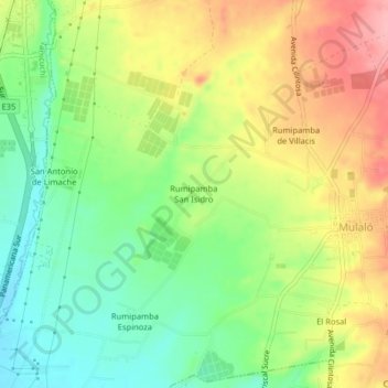 Rumipamba San Isidro topographic map, elevation, terrain