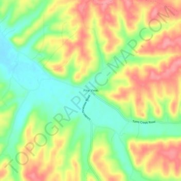 Pine View topographic map, elevation, terrain