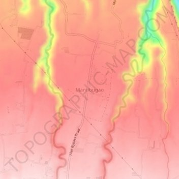 Mantibugao topographic map, elevation, terrain