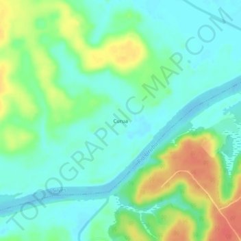 Curua topographic map, elevation, terrain
