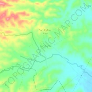 San Rafael topographic map, elevation, terrain