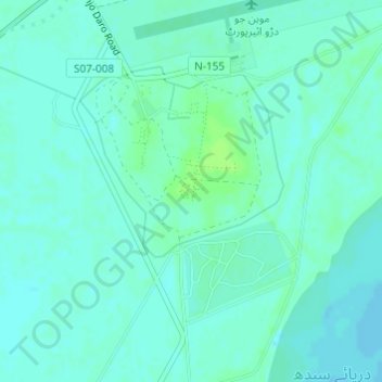 Mohenjo-daro topographic map, elevation, terrain