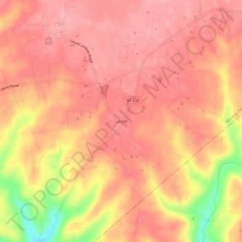 Laurel topographic map, elevation, terrain