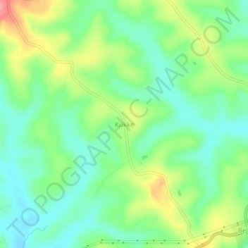 Kukke topographic map, elevation, terrain