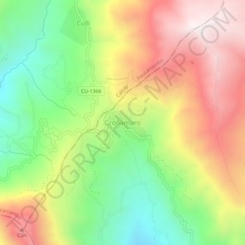 Ccoñamuro topographic map, elevation, terrain