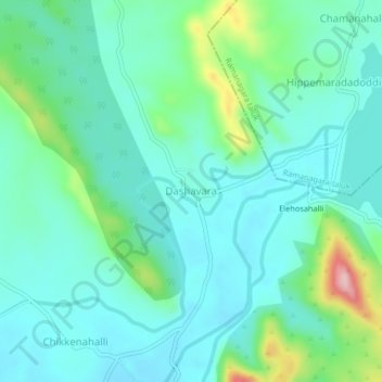 Dashavara topographic map, elevation, terrain