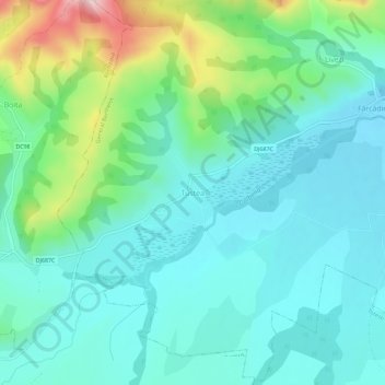 Tuștea topographic map, elevation, terrain