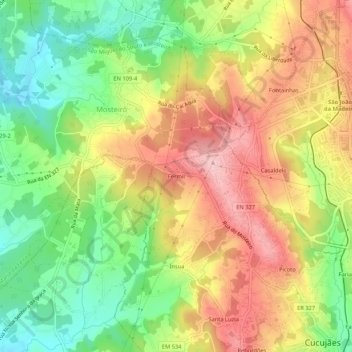 Fermil topographic map, elevation, terrain