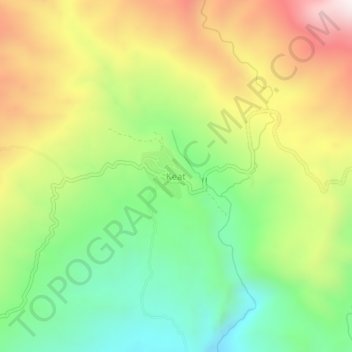 Keat topographic map, elevation, terrain