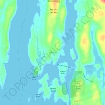 Trevett topographic map, elevation, terrain