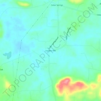 Leydens Mill topographic map, elevation, terrain