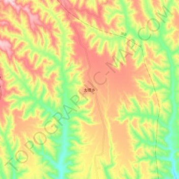 Taide topographic map, elevation, terrain