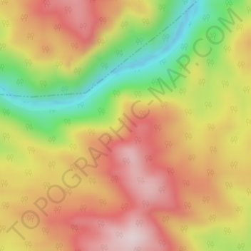 江心坡 topographic map, elevation, terrain