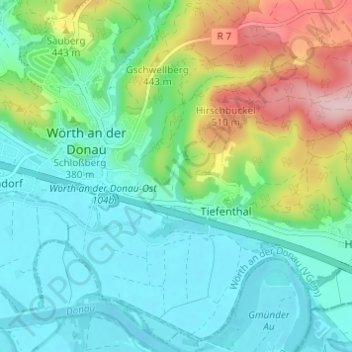 Wichenbach topographic map, elevation, terrain