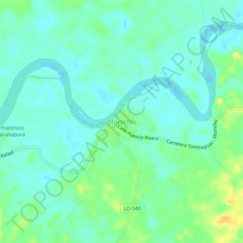Munichis topographic map, elevation, terrain