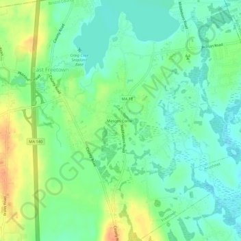 Masons Corner topographic map, elevation, terrain