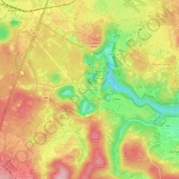 Matavun topographic map, elevation, terrain