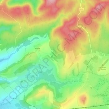 La Goutte au Loup topographic map, elevation, terrain