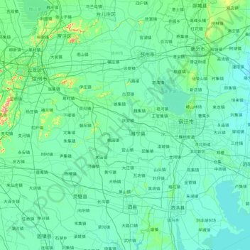 睢宁县 topographic map, elevation, terrain