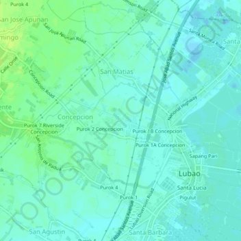 Purok 9A Concepcion topographic map, elevation, terrain
