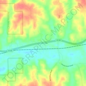 McCall Creek topographic map, elevation, terrain
