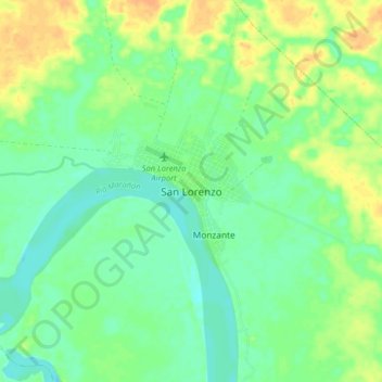 San Lorenzo topographic map, elevation, terrain