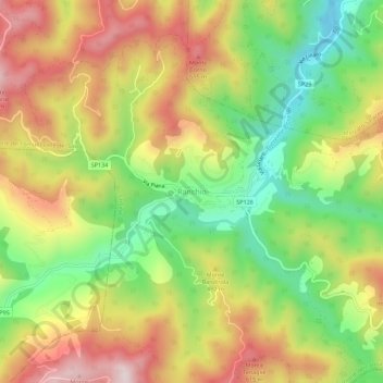 Ranchio topographic map, elevation, terrain