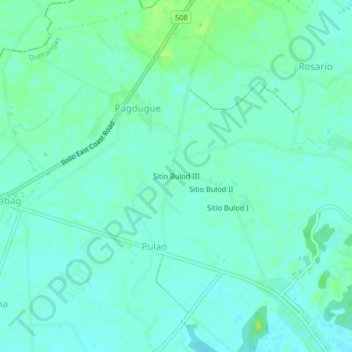 Sitio Bulod III topographic map, elevation, terrain