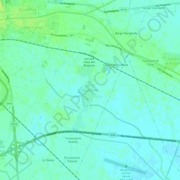 Aguscello topographic map, elevation, terrain