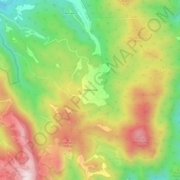 Vallocchia topographic map, elevation, terrain
