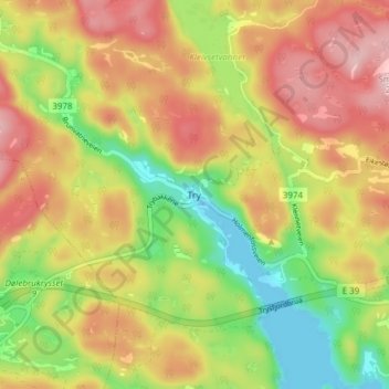 Try topographic map, elevation, terrain